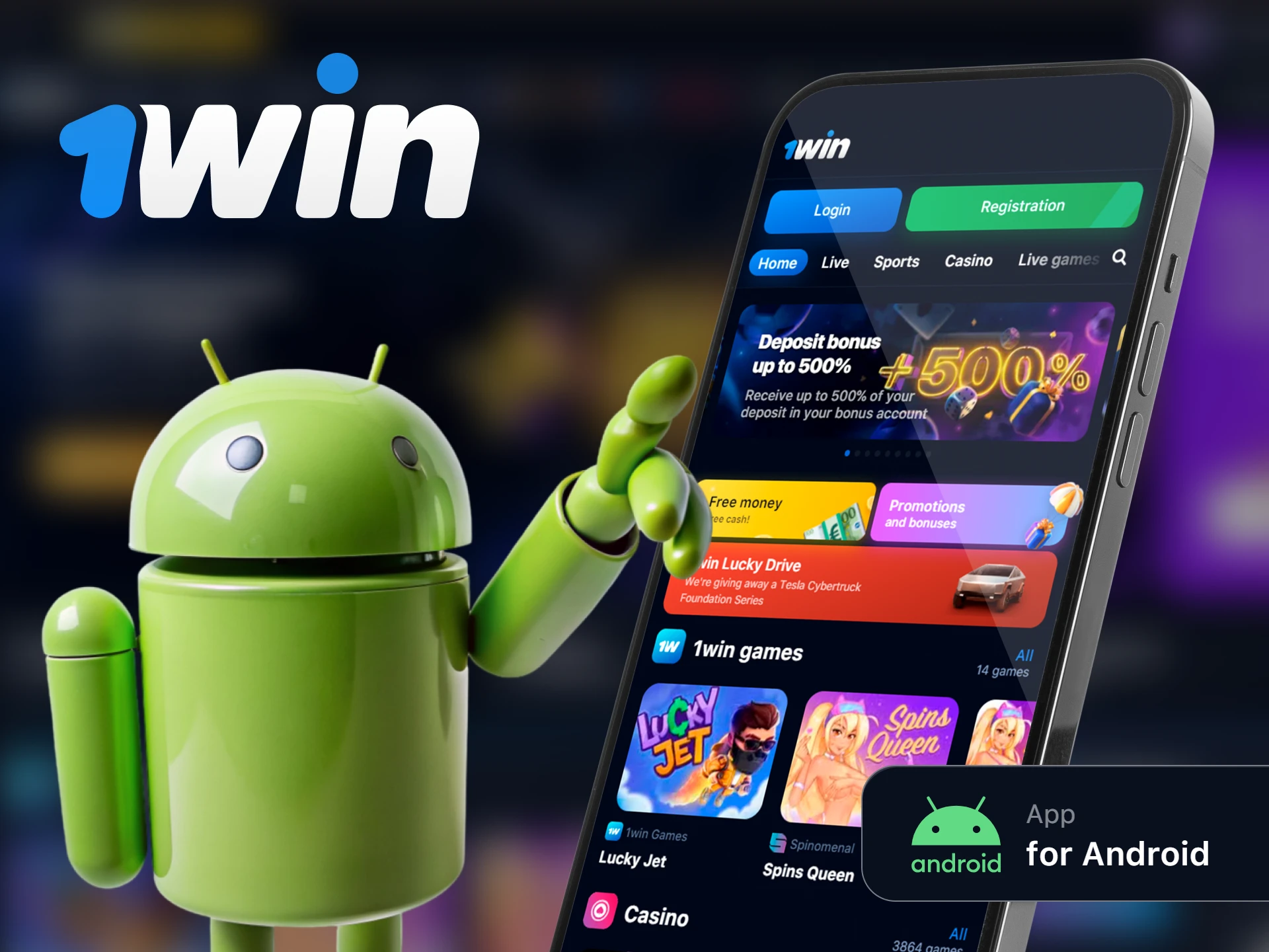 1Win has a convenient mobile app for Android devices.