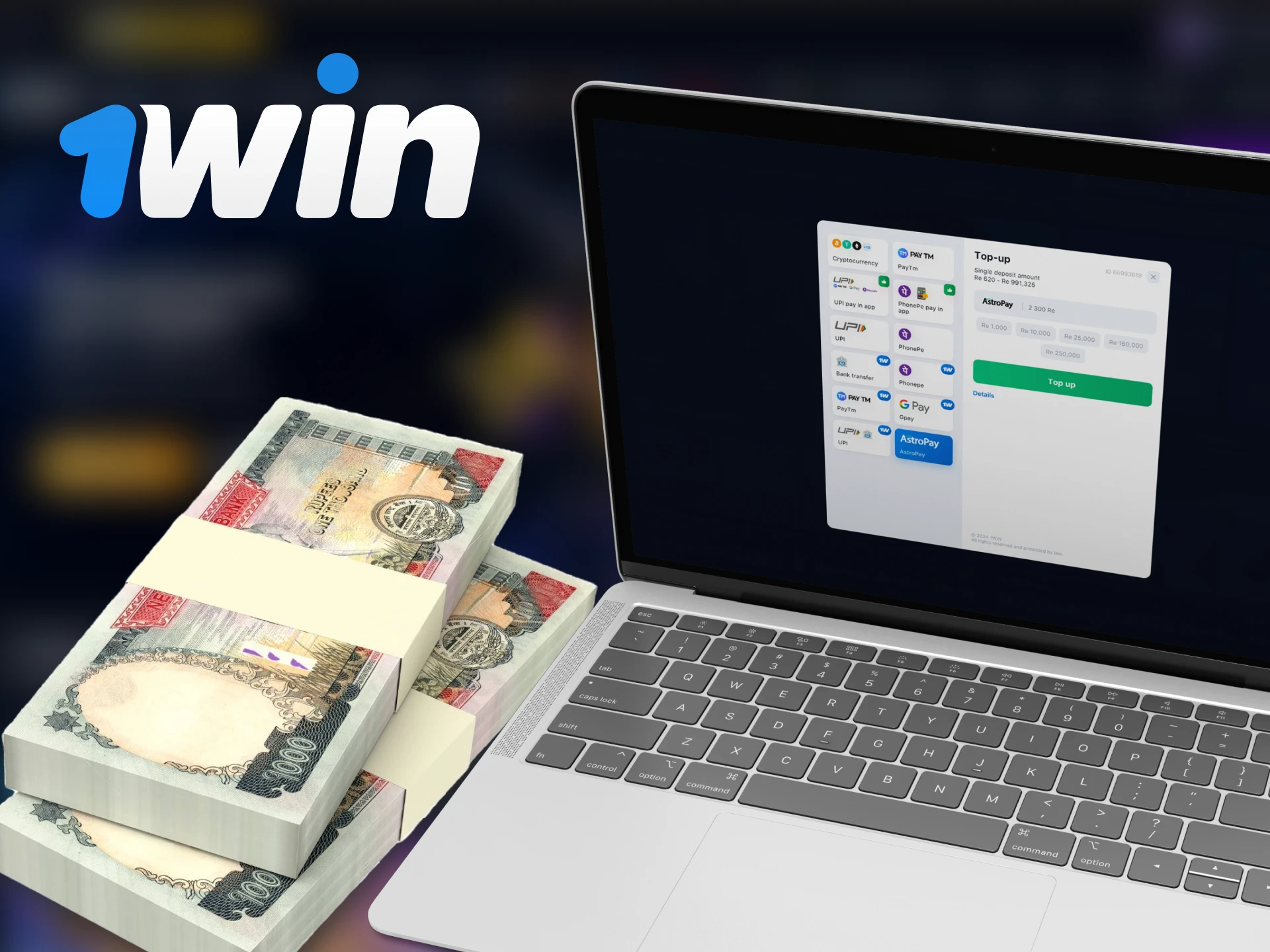 Nepal users can use these 1Win payment methods to deposit and withdraw money.