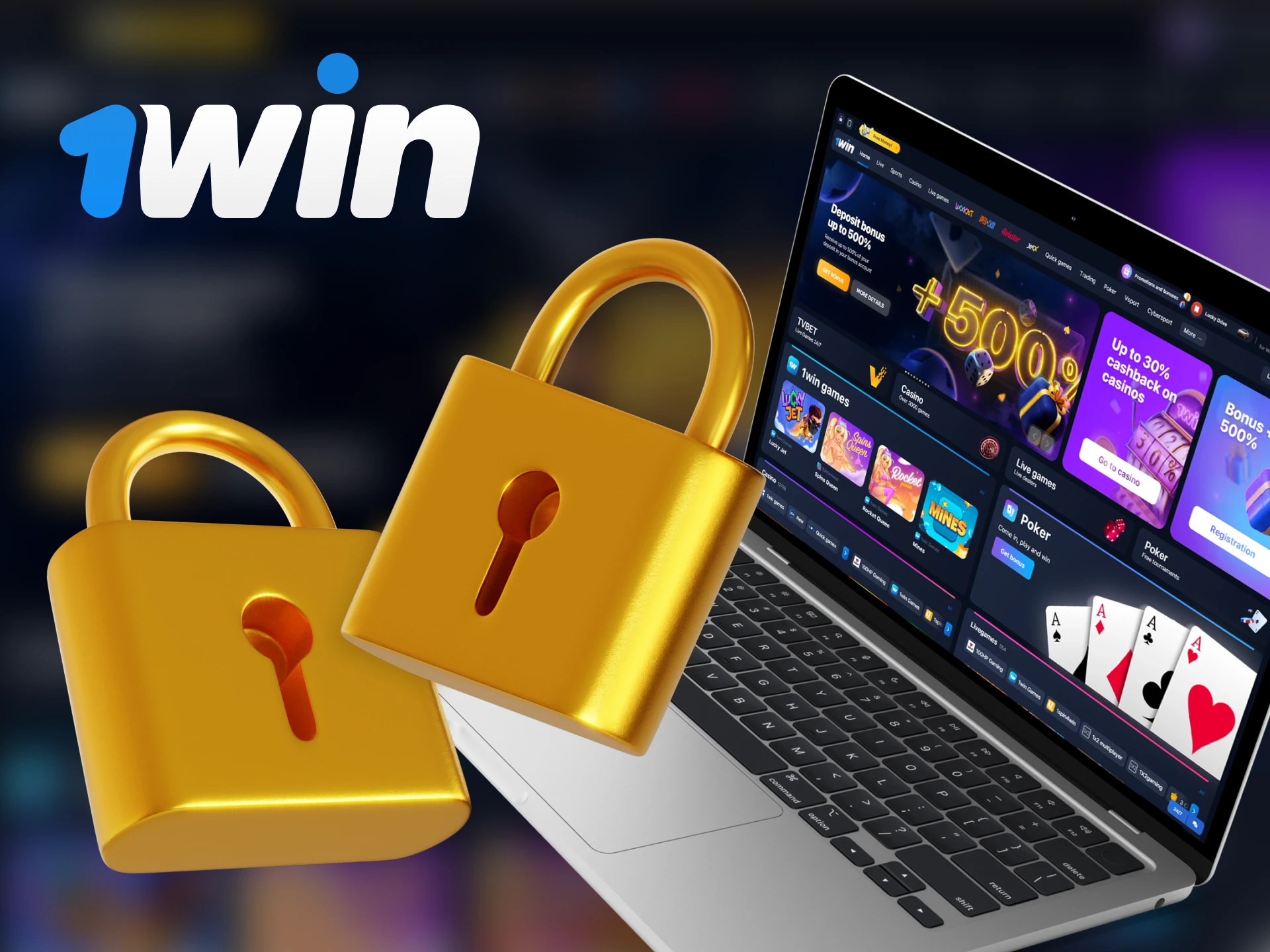 1Win ensures the security of its users funds and data.