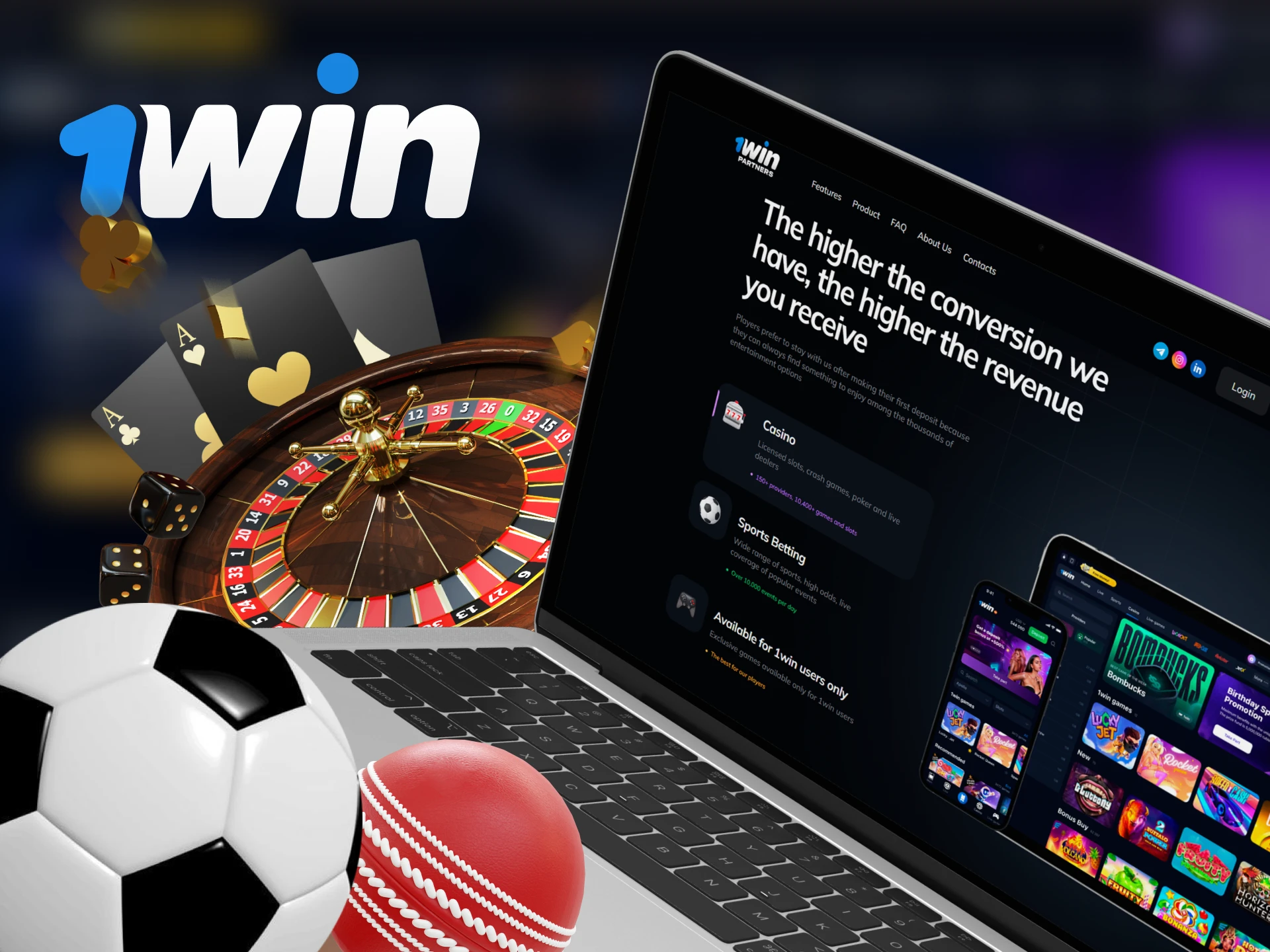 1Win provides affiliates with a wide range of casino and sports opportunities.