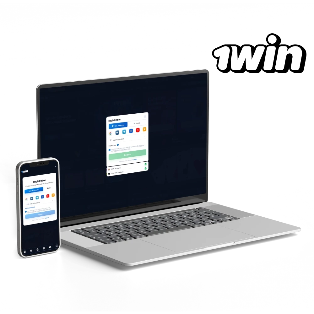 Register a new 1Win account via the website or app.