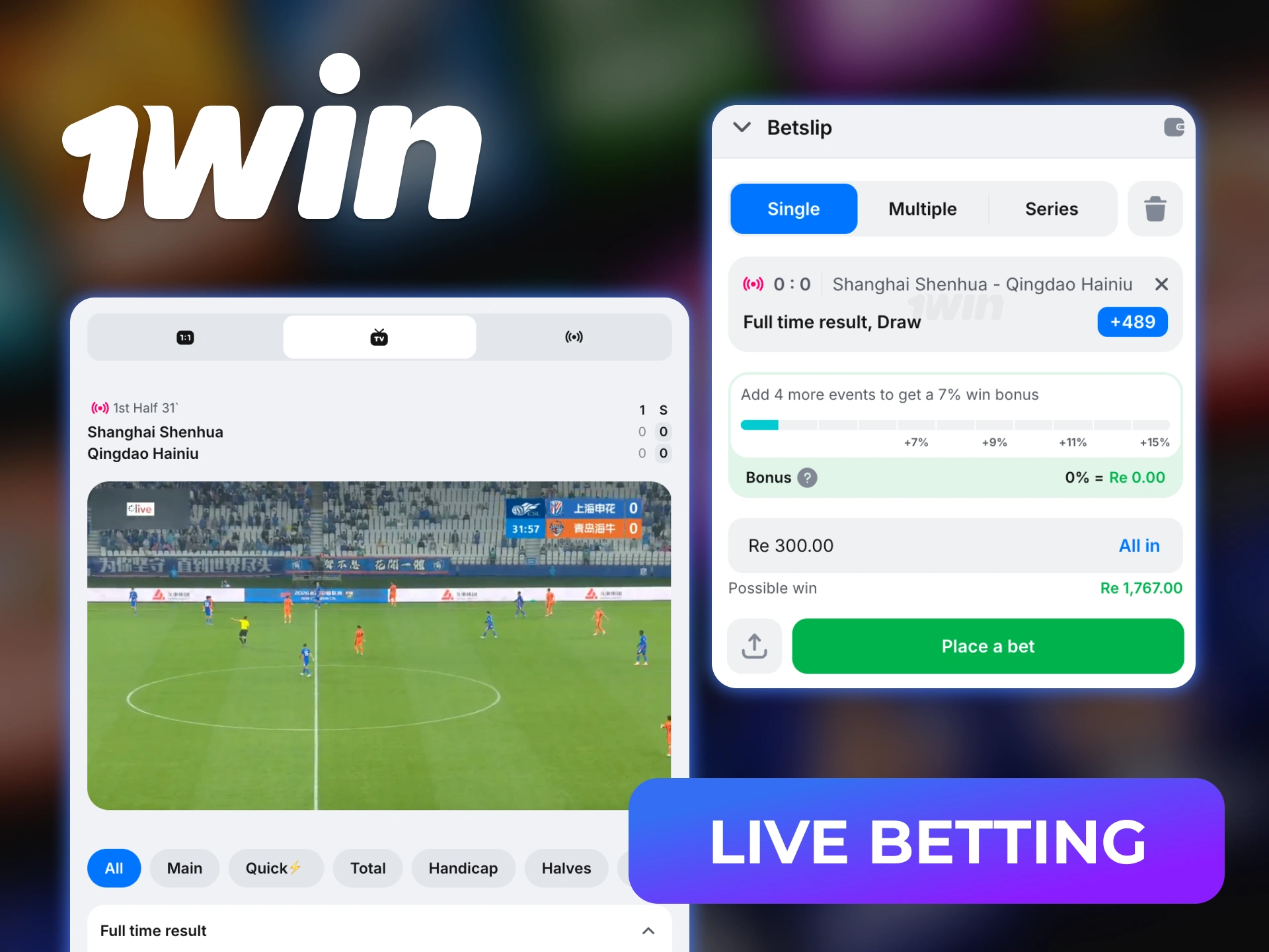 Feel the excitement of live betting at 1win and adapt your strategy during matches.